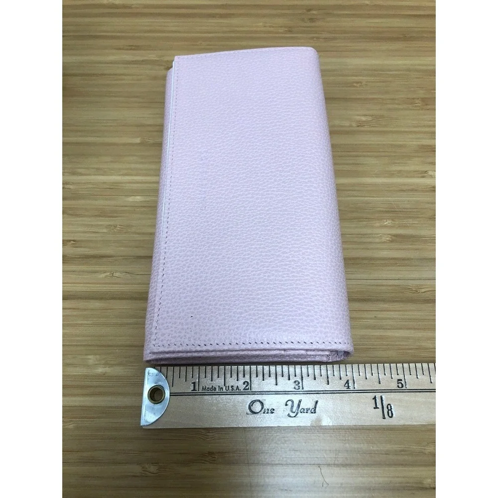 Longchamp Le Foulonné Continental Wallet Small Pink Grained Leather New